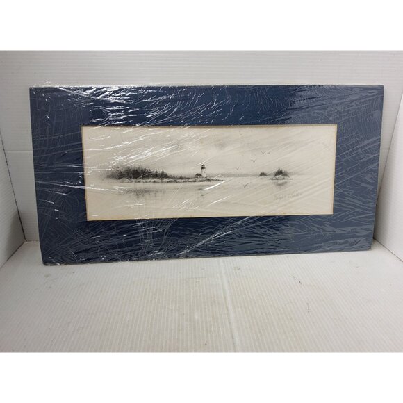 Vintage Virginia Miller Original Lighthouse Lithograph - Picture 6 of 7